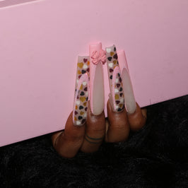 Hearty Pink Nail H42-1089