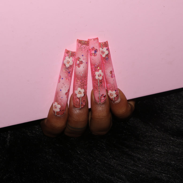 Pink Blossom Nail H44-1255
