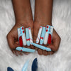 Blue&Red Bow Nail H42-1101