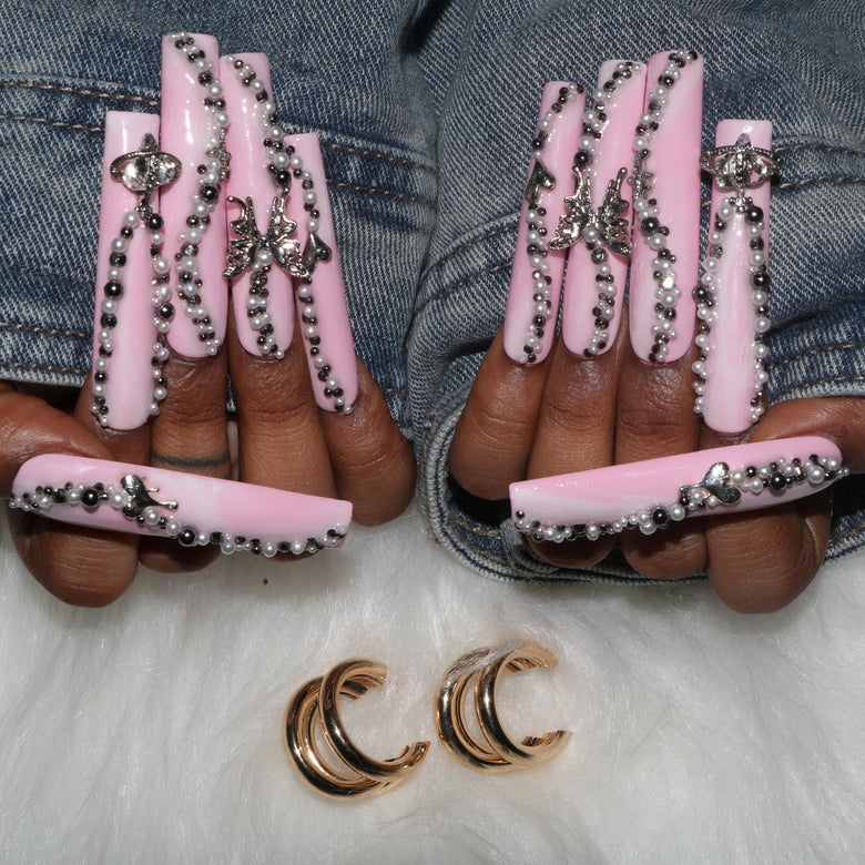 Butterfly Gem Nail S44-1221