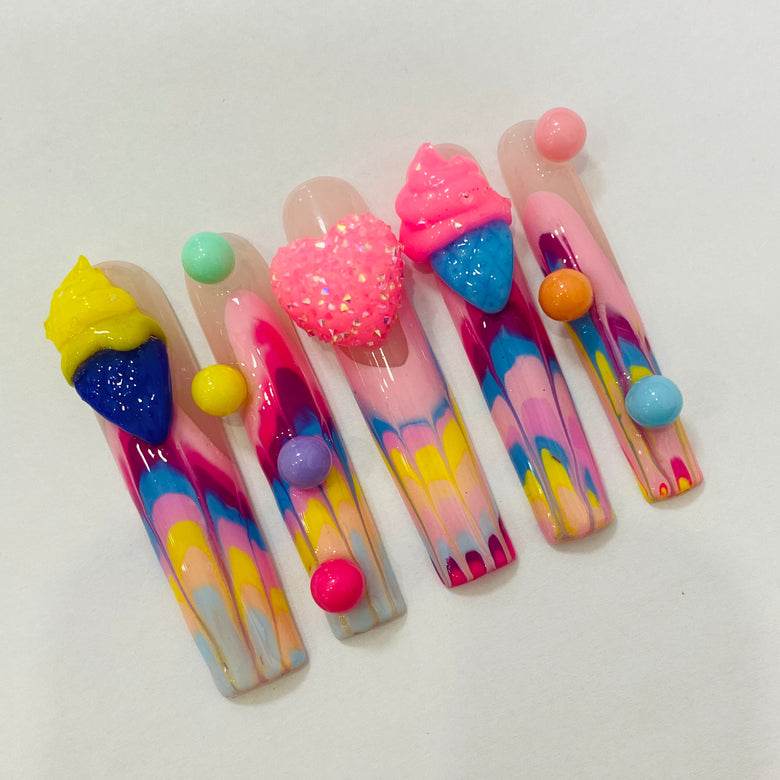 Summer Ice Cream Nails H44-1229