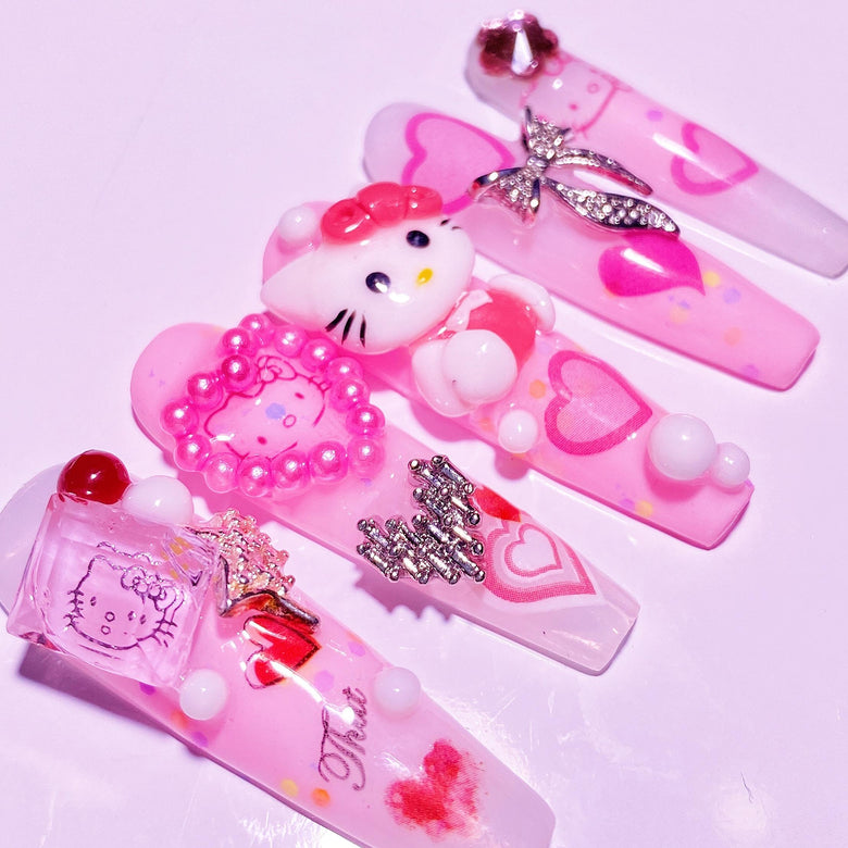 Short Hello Kitty  Nails【FA007S】