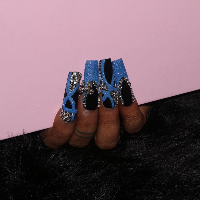 Midnight Spark Nails H43-1168