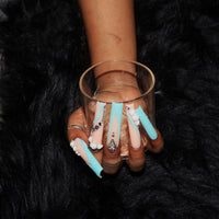 Blue Diamond Curve Nail H44-1231