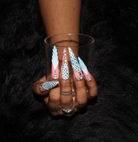 Pink Blue Mermaid Nail S47-1307