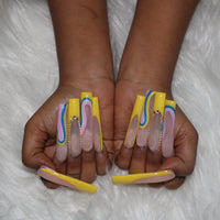 Yellow Wave Nail H42-1104