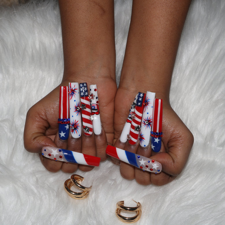 Flag Stripes Nail H44-1241