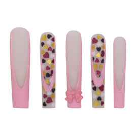 Hearty Pink Nail H42-1089