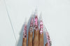 Exclusive pink diamond Nails S44-1202